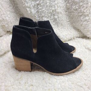 Blondo Nappa Waterproof Leather Peep-toe Ankle Boots‎ sz 6